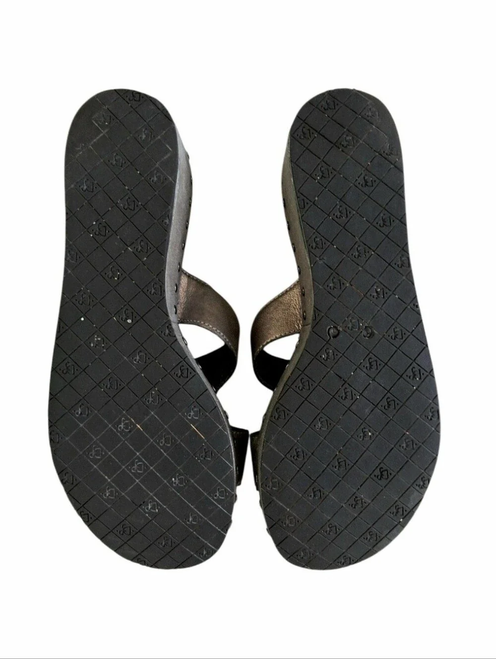 Donald J. Pliner Sela Metallic Studded Wedge Slide Sandals Size 6